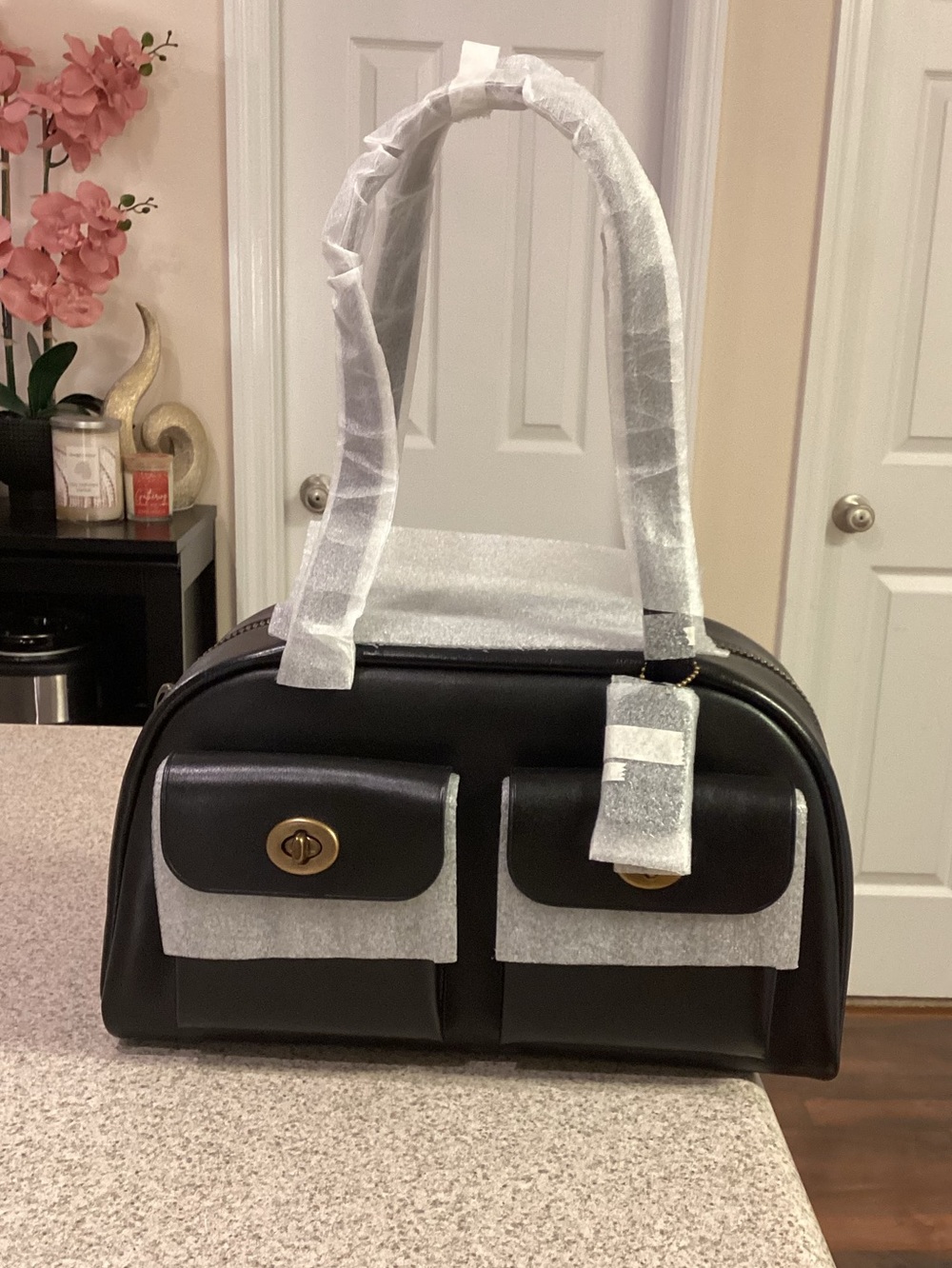 Coach Black Twin Turnlock Bag